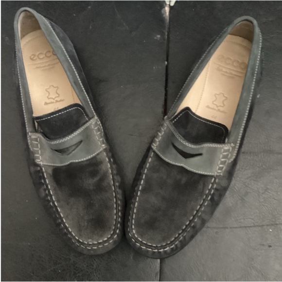 Ecco Black Loafers Slip-Ons Classic Design Size 44 main image 4